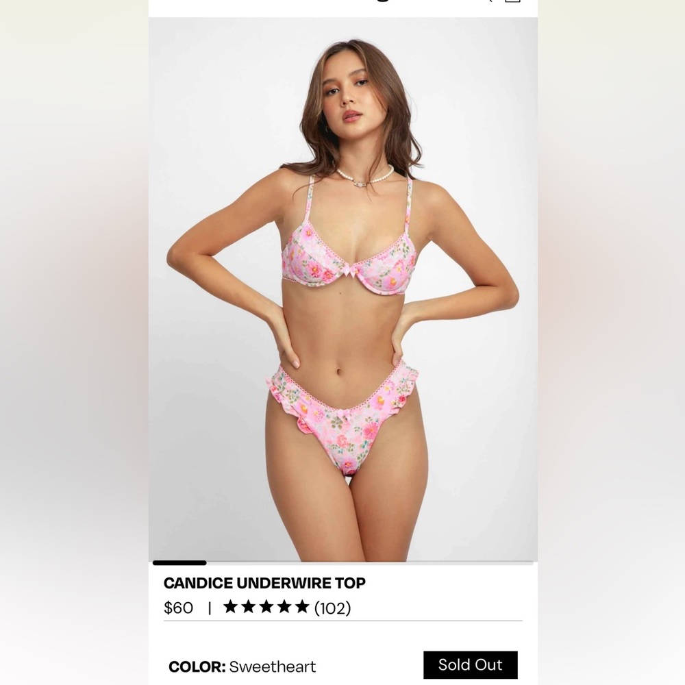 NWT BLACKBOUGH SWIM Candice underwire top & ruffled cheeky bottom
